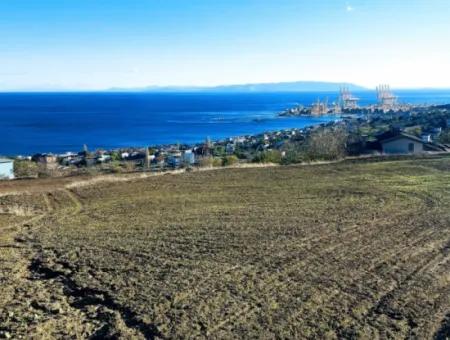 Residential Zoned Land With Full Sea View Suitable For The Construction Of A 42-Apartment Cooperative Site For Urgent Sale In Tekirdag Barbarosta